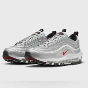 Nike women's Air Max 97s silver red sz 8.5